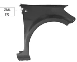 Aile avant droite pour RENAULT CLIO III phase 1, 2005-2009, (jantes 16/195) Neuve à peindre