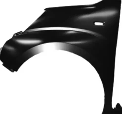 Aile avant gauche pour FIAT QUBO, 2008-2016, trou feu clignotant, Neuve à peindre