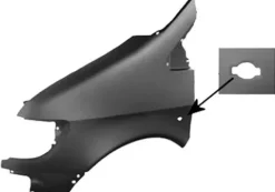 Aile avant gauche pour MERCEDES VITO I (W638) 1996-2003, (trou rond), Neuve à peindre