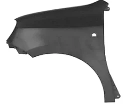 Aile avant gauche pour RENAULT TWINGO III phase 1 2014-2019, avec trou, en plastique, noire lisse sans apprêt, Neuve