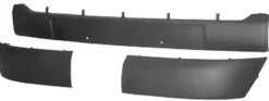 Bandeaux pare chocs avant pour RENAULT CLIO II phase 2, 2001-2005, moulures noires, kit 3 pièces