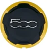 Cache moyeu roue noir pour FIAT 500L phase 1 2012-2017, pour jantes en alliage, bord jaune, rond, Neuf
