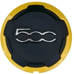 Cache moyeu roue noir pour FIAT 500L phase 1 2012-2017, pour jantes en alliage, bord jaune, rond, Neuf