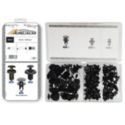Coffret de 95 assortiments de Rivets plastiques d' aile avant, pare-chocs avant/arrière et sous caisse pour DACIA, RENAULT, Neuf