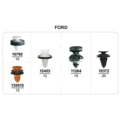 Coffret de 89 assortiments d'agrafes de panneaux de portes pour FORD, Neuf