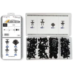 Coffret de 75 assortiments de Rivets plastiques d' aile avant, pare-chocs avant/arrière et sous caisse pour FORD, Neuf