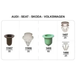 Coffret de 175 assortiments d'agrafes de moulures et élargisseurs d'ailes pour AUDI, SEAT, SKODA, VOLKSWAGEN, Neuf