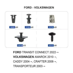 Coffret de 110 assortiments d'agrafes de pare-chocs avant et ailes pour FORD, VOLKSWAGEN, Neuf