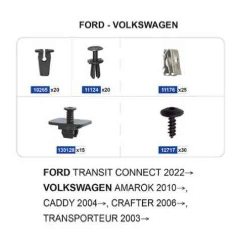 Coffret de 110 assortiments d'agrafes de pare-chocs avant et ailes pour FORD, VOLKSWAGEN, Neuf