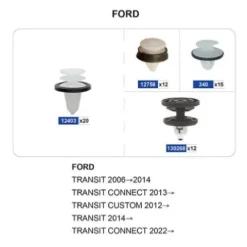 Coffret de 59 assortiments d'agrafes de panneaux de portes et moulures pour FORD, Neuf