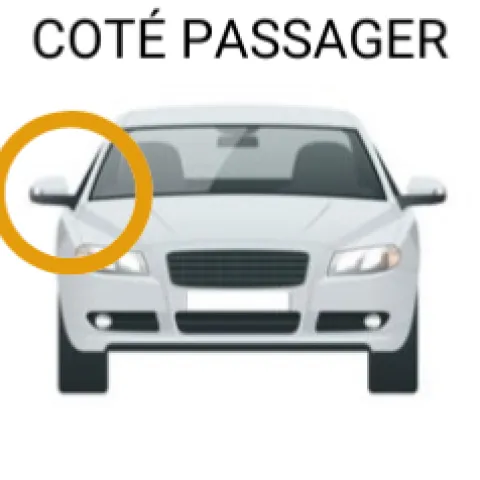 Coque de rétroviseur droite pour VOLKSWAGEN UP 2012 à 2016, Noire, Neuve