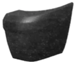 Crosse arrière droite pour FORD TRANSIT CONNECT I ph.3, 2009-2013, noire, embout pare chocs arrière