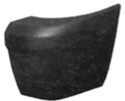 Crosse arrière droite pour FORD TRANSIT CONNECT I ph.3, 2009-2013, noire, embout pare chocs arrière