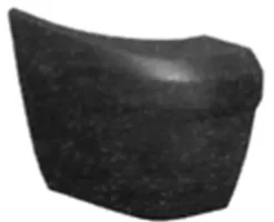 Crosse arrière gauche pour FORD TRANSIT CONNECT I ph.2, 2006-2009, noire, embout pare chocs arrière