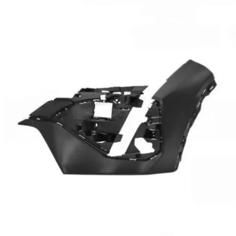 Crosse gauche de pare-chocs avant pour PEUGEOT 408 depuis 2022, noire lisse, avec cache-crochet, Neuve à peindre