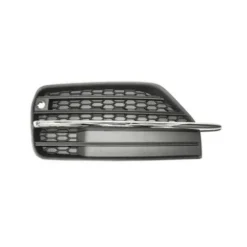 Grille avant gauche pour VOLVO XC90 depuis 01/2015, noire, avec moulure chromée, avec trou radar + support, Neuve