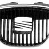 Grille calandre centrale supérieure pour SEAT IBIZA III phase 1, 2002-2006, noire, contour chromée
