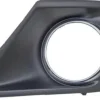 Grille calandre gauche pour PEUGEOT 207 phase 2 2009-2012 noire & chromée, trou AB, pare chocs avant