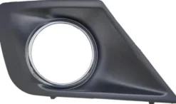 Grille de calandre droite pour PEUGEOT 207+, 2012-2014 noire & chromée trou feu AB, pare chocs avant