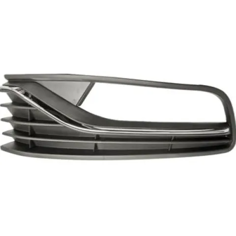 Grille de calandre gauche pour VOLKSWAGEN POLO V phase 2, 2014-2017, noire, chromée, trou feu