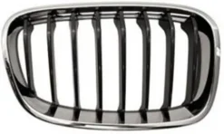 Grille de radiateur avant droite pour BMW SERIE 1 F20 de 2011 à 2015, mod sport, noire/chromée