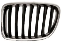 Grille de radiateur gauche pour BMW X1 E84 ph. 1 2009-2012, noir avec profil chromé, Neuve