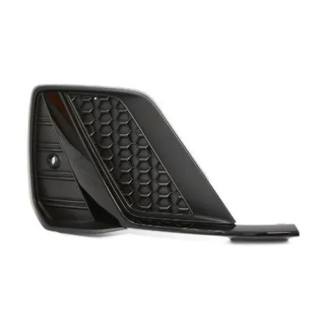 Grille droite pare-chocs avant pour AUDI A1 II depuis 2018, avec moulure noire brillante, sans siège antibrouillard, trous PDC, Mod. S-LINE, noire, Neuve