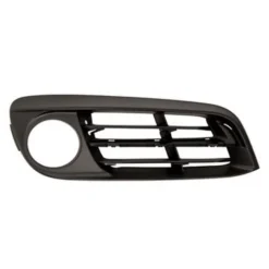 Grille pare chocs avant droit pour BMW Serie 5 F10N, 2013-2016, trous moulure, trou feu antibrouillard, noire, Neuve