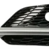 Grille pare chocs avant gauche pour NISSAN QASHQAI 2017-2021, avec trous capteur, profile chromée argent, Neuve