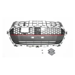 Grille radiateur pour SUZUKI SWIFT III phase 1, 2017-2020, moulure rouge, cadre chromé, Mod. BOOSTERJET, Neuve