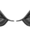 Grilles de calandre pour RENAULT MEGANE III ph.3, 2014-2016, noires, droite & gauche, trou feux AB