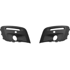 Kit 2 grilles de calandre pour PEUGEOT PARTNER II ph.3 2015-2018 noires trous antibrouillards radar