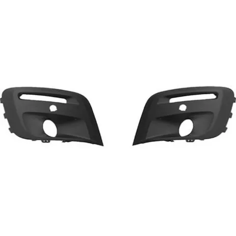Kit 2 grilles de calandre pour CITROËN BERLINGO II ph.3 2015-2018 noires trous antibrouillards radar