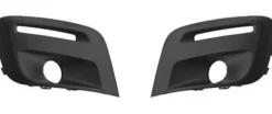 Kit 2 grilles de calandre pour CITROËN BERLINGO II ph.3 2015-2018, trous antibrouillards noires