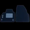 Kit 2 Tapis de sol Auto pour RENAULT KANGOO VP/FOURGON II depuis 2008, avec sigle KANGOO, moquette noire et clips, Neuf
