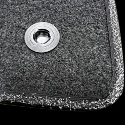 Kit 2 Tapis de sol Auto pour RENAULT KANGOO VP/FOURGON II depuis 2008, avec sigle KANGOO, moquette noire et clips, Neuf