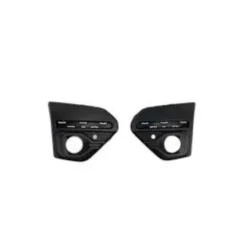 Kit grille pare chocs avant droit et gauche pour DACIA SANDERO STEPWAY III phase 1 depuis 2021, trou antibrouillard, trou radar + supports, trous profils, noir gaufré, Neuf