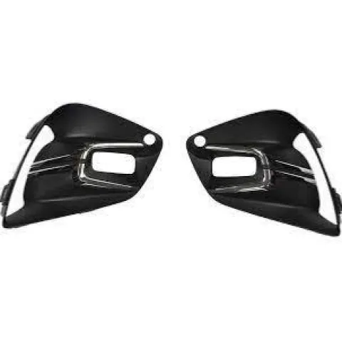 Kit Grilles de calandre droite et gauche pour RENAULT CLIO V ph. 1 2019-2023, trous feu antibrouillard, moulures chromée, noires gaufrées, trou radar, Neuves