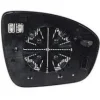 Miroir Glace de rétroviseur extérieur gauche pour RENAULT CAPTUR II depuis 2020, dégivrant, BLIS, Neuf