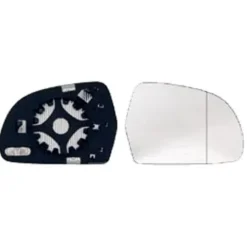Miroir Glace de rétroviseur extérieur droit pour AUDI A4 phase 1, 2007-2011, avec support de fixation, dégivrant, neuf