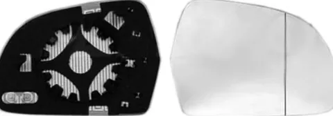 Miroir Glace rétroviseur droit pour AUDI A4 IV ph. 1 2007-2011, dégivrant, à clipser, Mod. >06/2009, asphérique