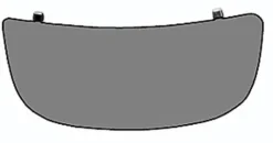 Miroir Glace rétroviseur droit pour RENAULT TRAFIC II phase 1, 2001-2006, verre inférieur, à coller