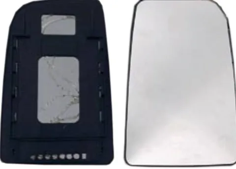 Miroir Glace rétroviseur droit pour VOLKSWAGEN CRAFTER, 2006-2011, verre supérieur, à clipser, Neuf