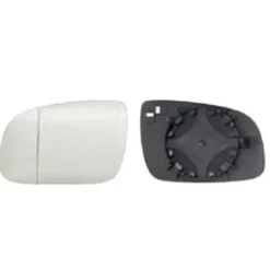 Miroir Glace rétroviseur extérieur gauche pour VOLKSWAGEN POLO III phase 2, 1999-2001, Modèle Grand, avec support de fixation, dégivrant, Neuf