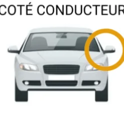 Miroir Glace rétroviseur gauche pour CITROËN C3 III phase 1 2016-2020, dégivrant, à clipser, Neuf