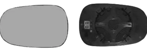 Miroir Glace rétroviseur gauche pour RENAULT SCENIC I phase 2, 1999-2003, dégivrant, à clipser