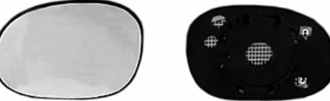 Miroir Glace rétroviseur gauche pour PEUGEOT 206 ph.1, 1998-2003, dégivrant, à clipser, Neuf