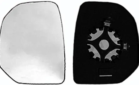 Miroir Glace rétroviseur gauche pour CITROËN BERLINGO II phase 1, 2008-2012, dégivrant, à clipser