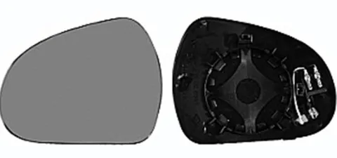 Miroir Glace rétroviseur gauche pour PEUGEOT 207 CC phase 1, 2007-2009, asphérique, à clipser, Neuf