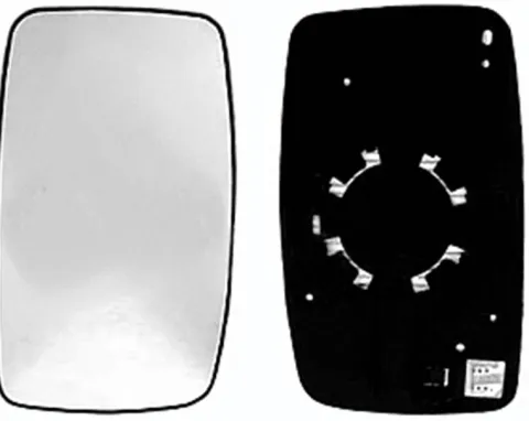 Miroir Glace rétroviseur gauche pour FIAT SCUDO II 2007-2016, à clipser, Neuf